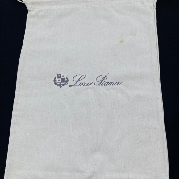 Loro Piana Dust Bag Cream Drawstring Wallet Shoe Storage Cover 16x12 - Picture 7 of 13
